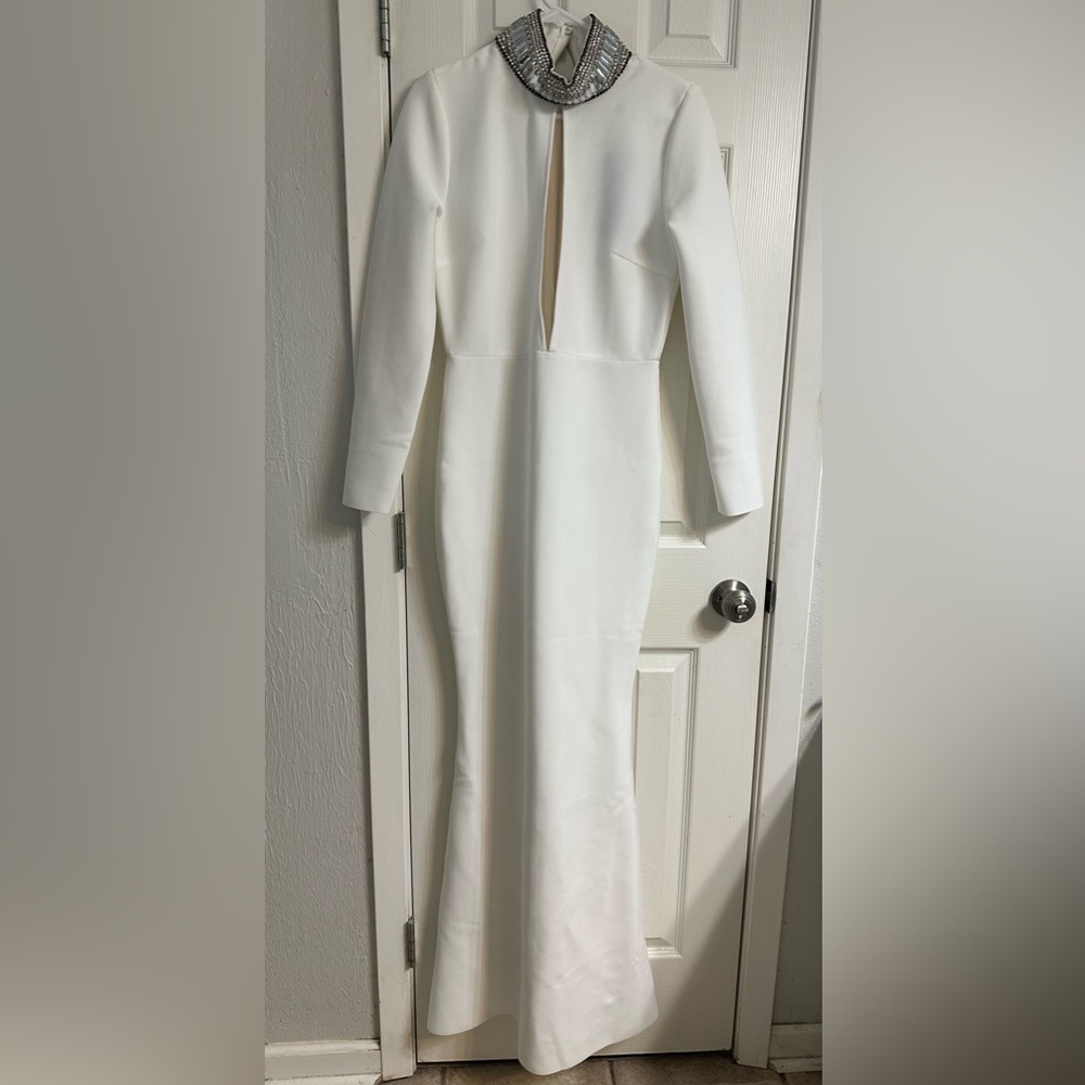White Fashion Nova Gown Sz L